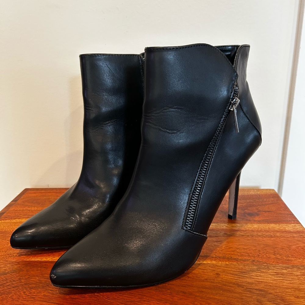 BCBG Black Ankle Boots with zipper on both side of boot